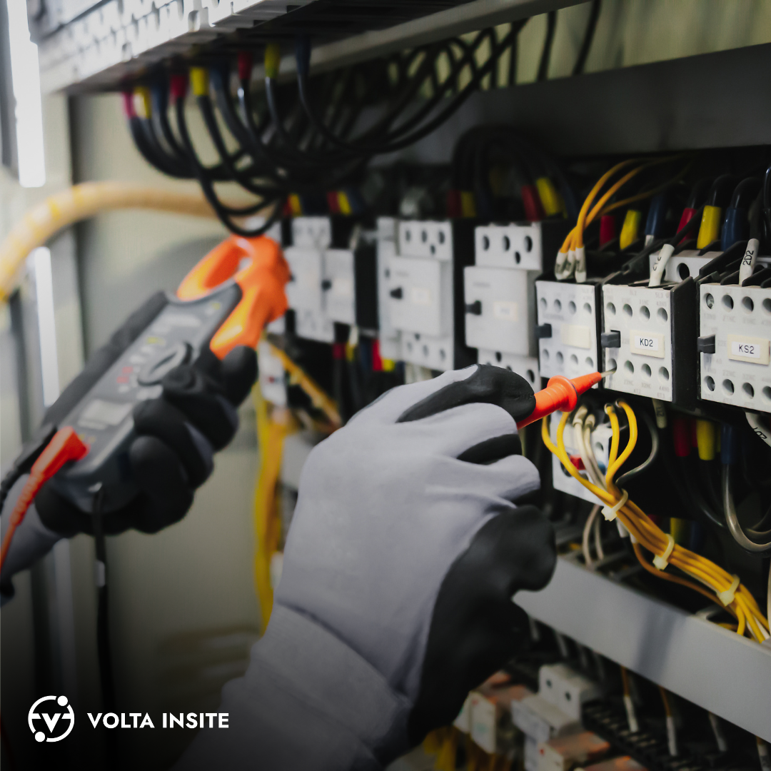 Node sensors monitoring voltage and current in an industrial electrical panel